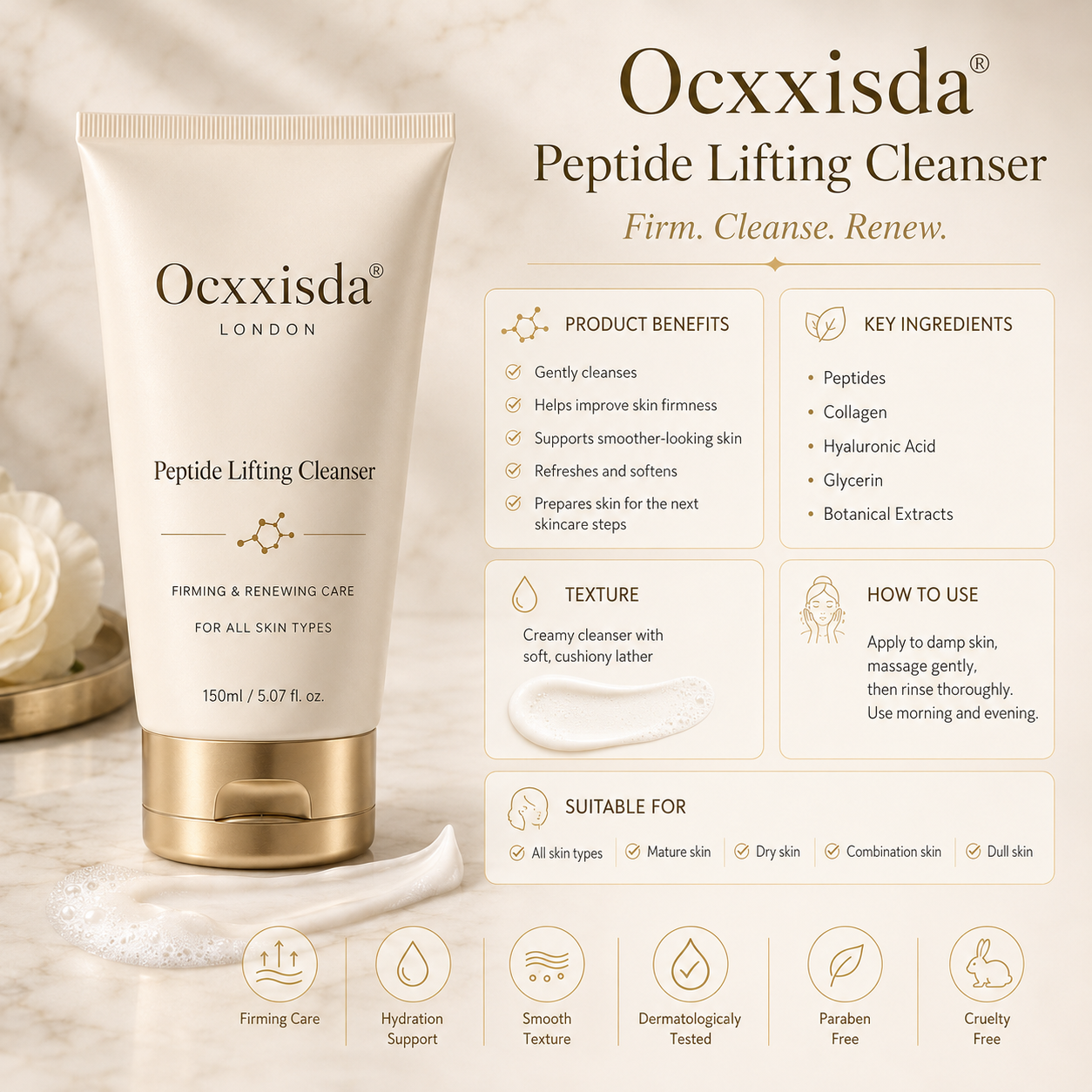 Ocxxisda® Peptide Lifting Cleanser