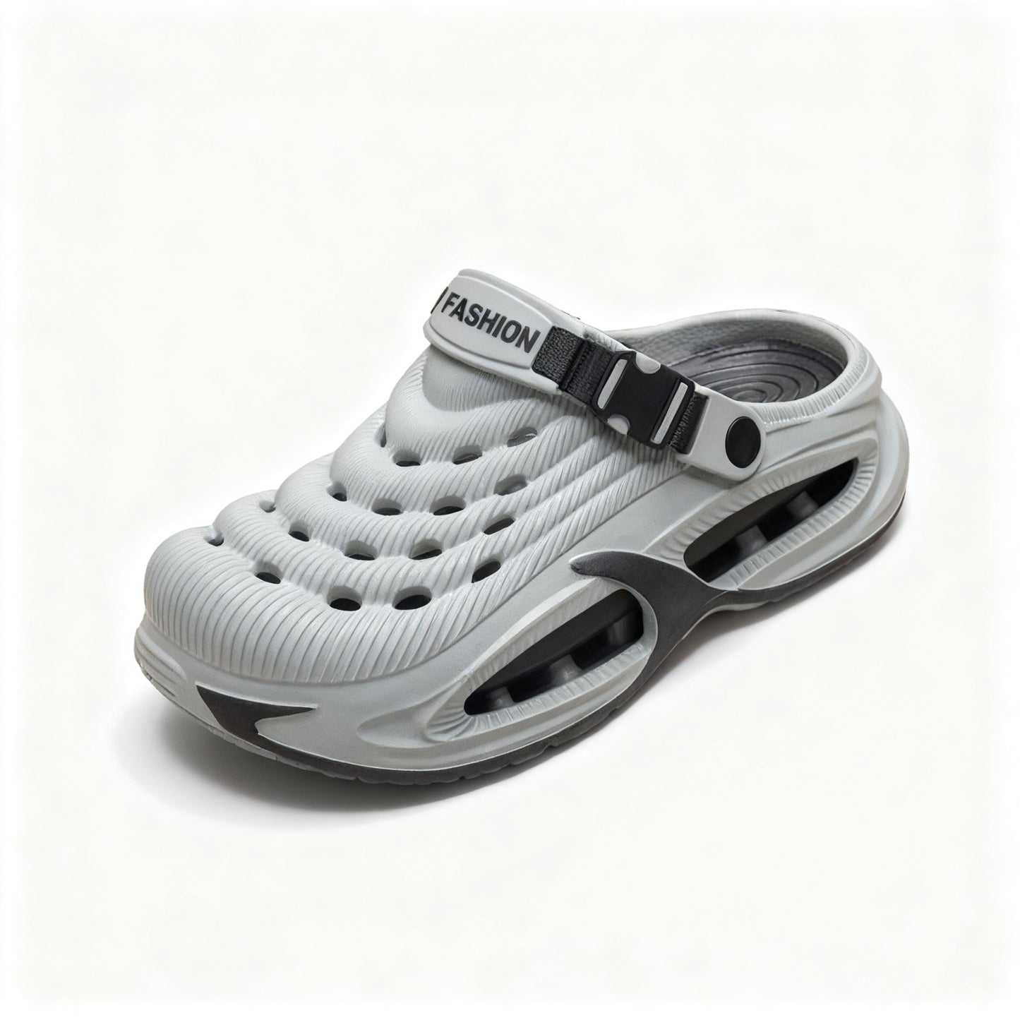 Men‘s Fashion Outdoor Breathable Slip-On Shoes, Thick-Sole Lightweight Comfort Clogs, Casual Summer Footwear, Stylish Hollow Out Design