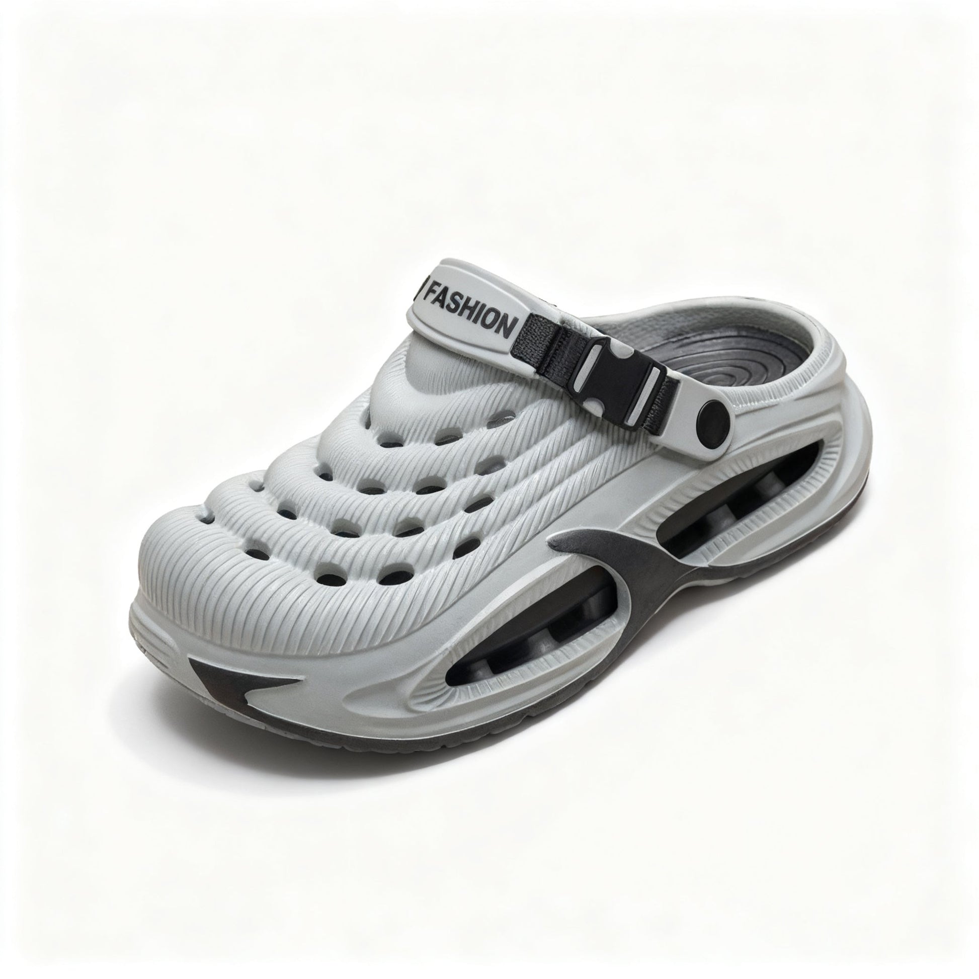 Men‘s Fashion Outdoor Breathable Slip-On Shoes, Thick-Sole Lightweight Comfort Clogs, Casual Summer Footwear, Stylish Hollow Out Design