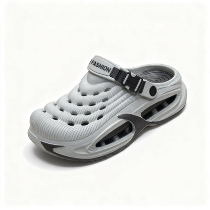 Men‘s Fashion Outdoor Breathable Slip-On Shoes, Thick-Sole Lightweight Comfort Clogs, Casual Summer Footwear, Stylish Hollow Out Design