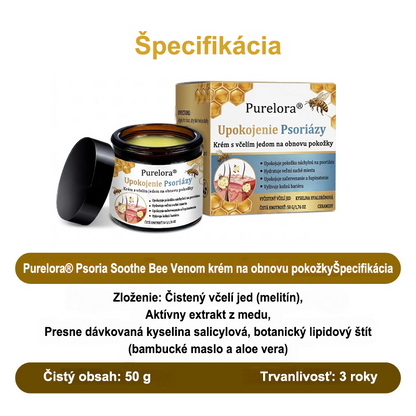 Dnes až so zľavou 70 %! 🔥 Purelora® PsoriaSoothe regeneračný krém s včelím jedom pre starostlivosť o pokožku