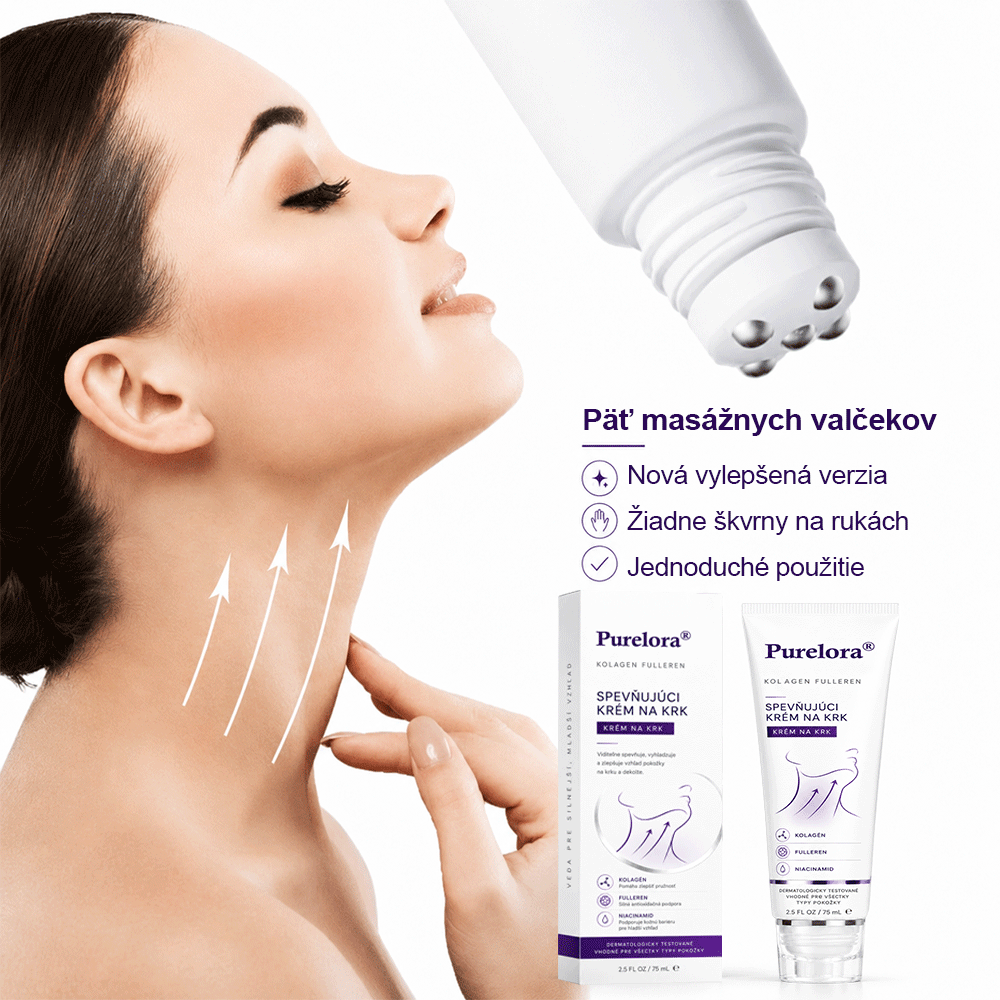 🍀 Purelora® Instantný krém na lifting krku — 🎁 Obohatený o retinol a kyselinu hyalurónovú | Pomáha spevniť pokožku krku, redukovať vrásky a zlepšiť vzhľad dvojitej brady