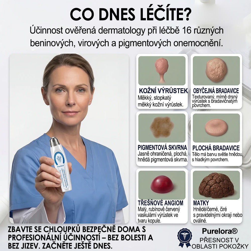 Oficiálny obchod značky |🔥Purelora® 7-dňový odstraňovač kožných výrastkov a škvŕn (bez bolesti, bez jaziev – rollerball aplikátor)🌈