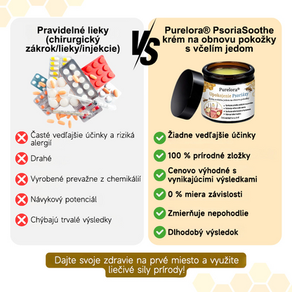 Dnes až so zľavou 70 %! 🔥 Purelora® PsoriaSoothe regeneračný krém s včelím jedom pre starostlivosť o pokožku