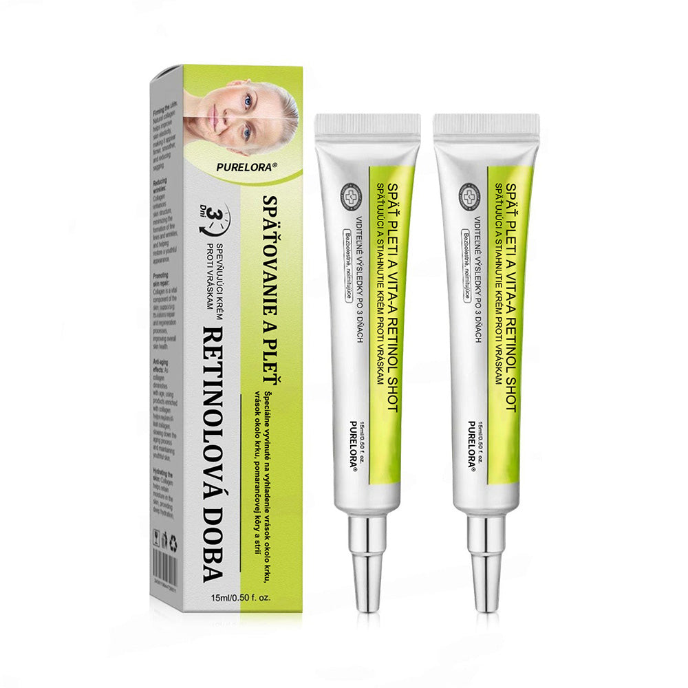 🇸🇰Purelora® Skin Tightening & Vita-A Retinol Retinol🍀 shot Spevňujúci krém proti vráskam - Posledná akcia so 70% zľavou