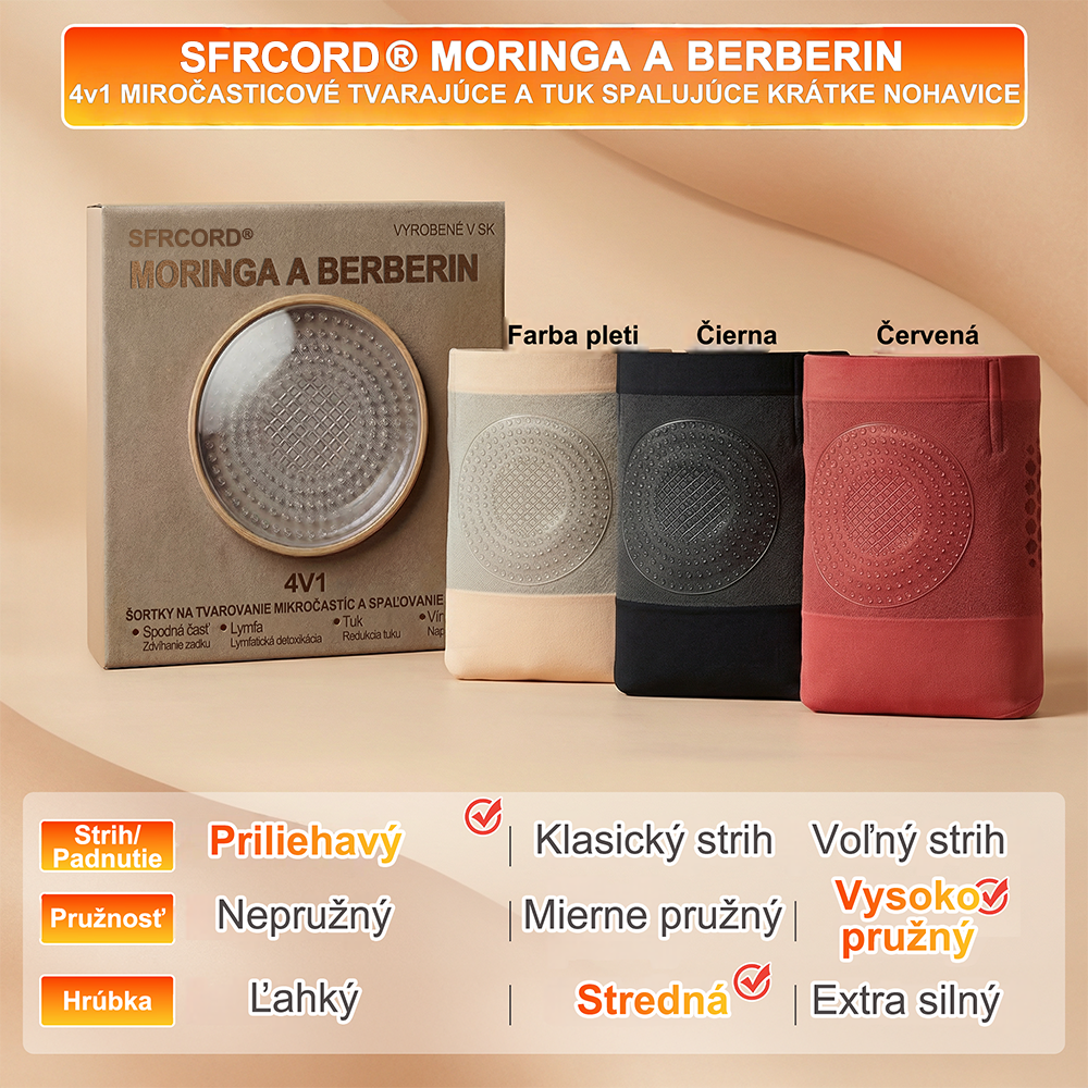 🇸🇰Sfrcord® 4v1 Termogénne Tvarujúce Šortky s Moringou a Berberin 💯 – ⚡ Kompresné Kraťasy pre Tvarovanie Postavy, Podporu Metabolizmu & Denné Nosenie (30 min rutina) 🌸 Časovo obmedzená zľava až 7