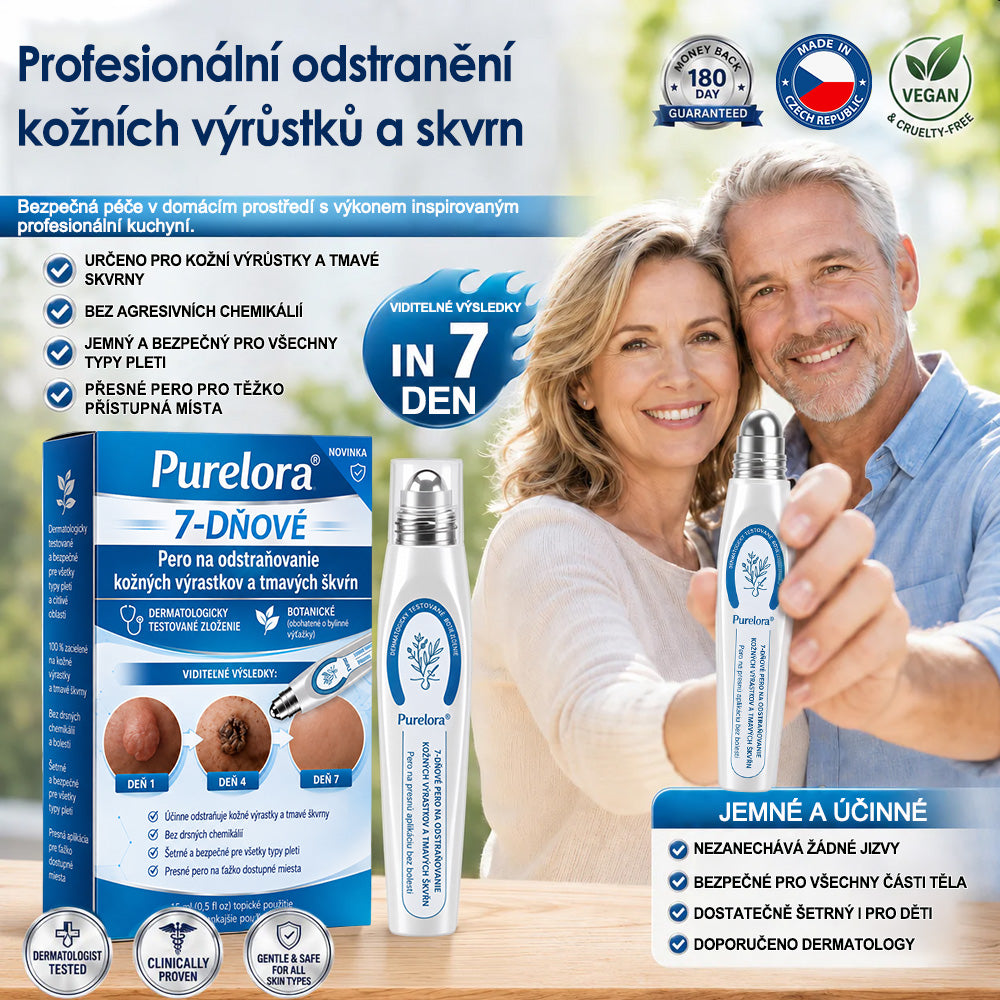 Oficiálny obchod značky |🔥Purelora® 7-dňový odstraňovač kožných výrastkov a škvŕn (bez bolesti, bez jaziev – rollerball aplikátor)🌈