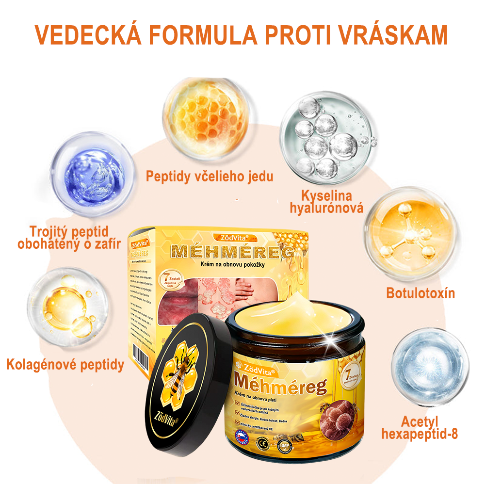 ✨ ZödVita® Krém na obnovu pokožky s včelím jedom 🔥 Prírodný anti-aging účinok, spevňuje pokožku, redukuje vrásky – 50 ml