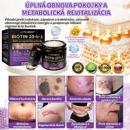 🇸🇰Vyrobené a dodané zo Slovenska ❤ Purelora® Biotínový 10-v-1 krém na obnovu pleti