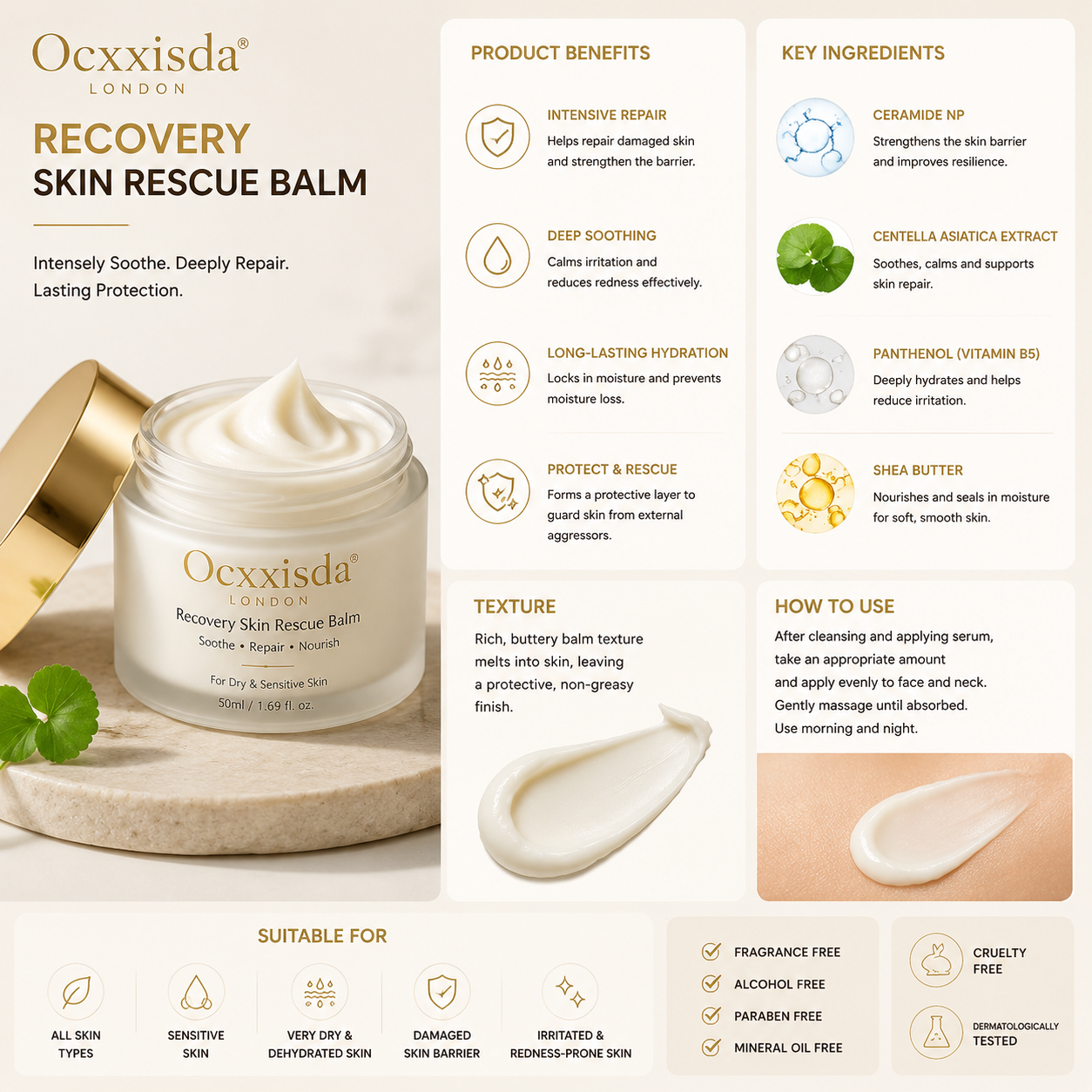 Ocxxisda® Recovery Skin Rescue Balm