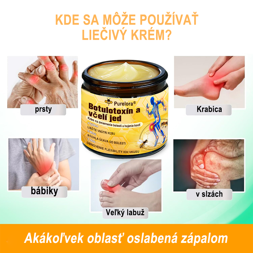 🇸🇰Purelora® krém na hojenie kostí s botulotoxínom🐝a včelím jedom, ktorý zmierňuje bolesť🌿 (špeciálne pre starších ľudí a odporúčaný ortopedickými špecialistami)🔥